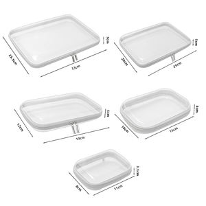 Wadah pensil kantong ritsleting, wadah pensil kantong ritsleting bening sisi plastik keras untuk penyimpanan - Product Image 3