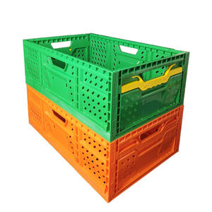 Ağır plastik ve PP örgü tarım sandık katlanabilir konteyner için havalandırmalı tasarım ile meyve ve sebze saklama kutuları - Product Image 2