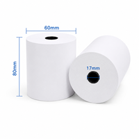 Rollo de Papel Térmico Unifon 80x80mm Blanco, Capa Simple, 50 Rollos por Caja, Papel para Caja Registradora 100% Pulpa de Madera, Larga Duración