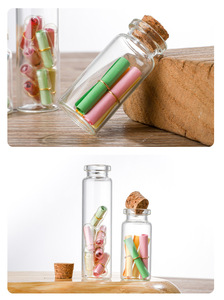 Bottiglie di Vetro Piccole di Alta Qualità con Tappi in Sughero - Fiale Trasparenti Sigillate <span class=keywords><strong>per</strong></span> Medicina, Polvere, Provette, Barattoli - Product Image 2
