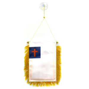 Christian Religion Mini <strong>Banner</strong> 6'' <strong>X</strong> 4'' Christianity Pennant 15 <strong>X</strong> <strong>10</strong> cm Mini <strong>Banners</strong> with Suction Cup Hanger - Product Image 1