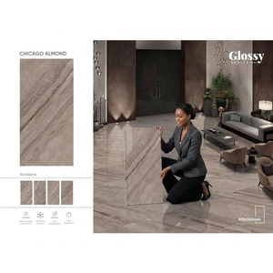 Azulejos de Porcelana Chicago Almond 600x1200mm, 24x48, Aspecto de Mármol Carrara, Azulejos de Porcelana con Aspecto de Madera de EE. UU. - Product Image 1