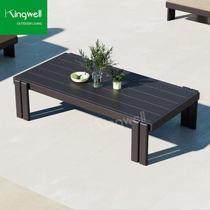 Juego de <span class=keywords><strong>cama</strong></span> de jardín de aluminio resistente a la intemperie moderno sofá de Salón al aire libre para comedor patio muebles de parque de hotel para - Product Image 3