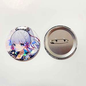 Diseña tu insignia de anime personalizada: Insignia de hojalata con doble flash, productos periféricos 2D brillantes - Product Image 2