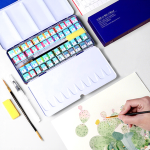 Juego de Pinturas de Acuarela Brillantes Metálicas Sólidas Giorgione de 36 Colores, Muestra Gratis para Pintar sobre Papel - Product Image 3