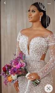 Robe de mariée de luxe haut de gamme S1022A, coupe sirène trompette, avec jupe tutu de princesse personnalisée, imprimé floral en dentelle et traîne chapelle - Product Image 2