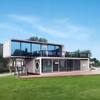 Maison de conteneur habitable moderne et modulaire Sinoy ISO CE de 20 pieds, mobile, étanche, avec salle de bain en acier, style cabane en bois intelligente Apple