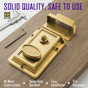 KEYMAN Security High Safety Rim <strong>Door</strong> Lock Night Latch Brass Cylinder Thumb Turn Rim <strong>Deadlock</strong> Interior <strong>Door</strong> Deadbolt Lock - Product Image 2