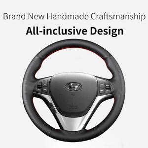 Accessoires de voiture Décoration intérieure <span class=keywords><strong>Couvre</strong></span>-<span class=keywords><strong>volant</strong></span> en <span class=keywords><strong>cuir</strong></span> <span class=keywords><strong>à</strong></span> <span class=keywords><strong>coudre</strong></span> <span class=keywords><strong>à</strong></span> la main pour hyundai Genesis Coupe - Product Image 3