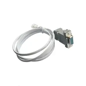 Hitam/Abu-abu RS232 DB9 9-Pin Port Serial Perempuan Ke Kabel Konsol RJ11 6P4C