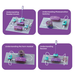 Jouets éducatifs pour enfants, cadeaux scientifiques, blocs en plastique, jouets scientifiques électroniques, ensembles de jouets d'ingénierie - Product Image 6