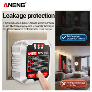 Testeur de prise ANENG AC27, testeur de tension, détecteur de prise, fil de terre, fil sous tension, vérification de la polarité, vérification de la phase, outil de vérification de circuit, prise EU/US - Product Image 2