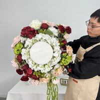 Boule de fleurs artificielles en soie réaliste personnalisée, centre de table de mariage, décoration de roses, rentrée scolaire