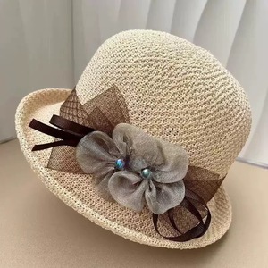Summer Rolled-edge Embroidered Flower Bucket Sunshade Hat Women Outdoor Travel Camping Casual Fashionable Korean-style Sun - Product Image 2