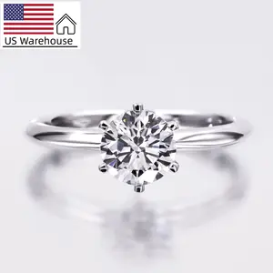 अमेरिका गोदाम IGI प्रमाण पत्र 14k सफेद सोने के गहने महिलाओं के लिए सगाई की शादी के छल्ले सीवीडी लैब बढ़ी हीरे की अंगूठी