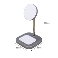 Station de charge rapide 15W Chargeur sans fil magnétique QI Support pour téléphone 12/13/14/15/16/17 pour montre écouteurs