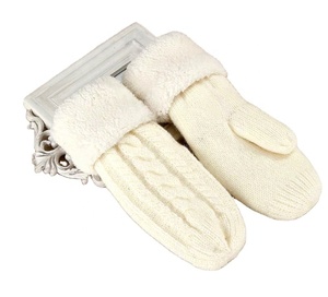 Gants d'hiver chauds en acrylique et <span class=keywords><strong>laine</strong></span> pour femmes, tricotés, épais, respirants, coupe-vent, pour le sport en plein air, le cyclisme, doublure confortable, mitaines originales - Product Image 4