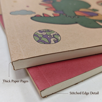 Carnet de croquis personnalisé A4 avec couverture en kraft à motif animal, reliure thermique, 48 feuilles vierges, pour le dessin au crayon, promotion scolaire, OEM, vente en gros