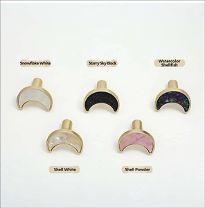 北欧创意月亮形单孔拉手 - 多色简约旋钮，适用于橱柜/抽屉/衣柜家具 - Product Image 6