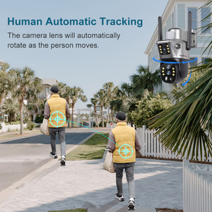 LS tầm nhìn 4G V380 Pro ngoài trời ống kính kép CCTV Camera 2MP ai theo dõi tầm nhìn ban đêm Wi-Fi SD thẻ mới đa góc Hệ thống an ninh - Product Image 6