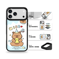 Coque de téléphone AG Feeling Black Edge avec motif d'anniversaire doré pour iPhone 17, 17 Pro Max, 16 Pro, 15 – Coque magnétique