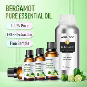 Venta caliente Aceites de fragancia esencial 100% Etiqueta privada orgánica pura 10ml Aceite esencial de bergamota para masaje corporal