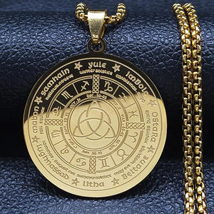 Acier Inoxydable 316L Plaqué Or 18k Géométrie Sacrée Collier Noeud de Sorcière Collier Noeud Celtique Offre Spéciale Bijoux de Yoga Chanceux - Product Image 2