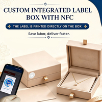 Boîte à bijoux intelligente personnalisée avec puce RFID NFC antivol, emballage de luxe anti-contrefaçon pour bagues, pour la vente au détail de marques