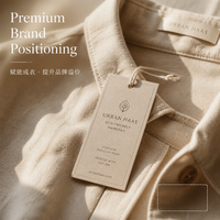 Étiquettes suspendues géométriques de luxe personnalisées en or estampé pour vêtements féminins, étiquettes en papier gaufré à chaud pour robes, vente en gros