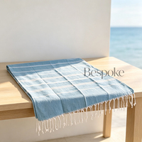 Serviette de plage turque Peshtemal à franges rayées en coton 100% avec logo personnalisé, séchage rapide, Hammam Fouta, serviette de bain, serviette de voyage