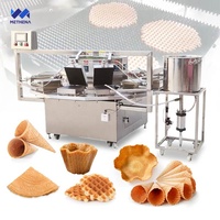 Mini gaufrier chauffé au gaz, gaufrier hollandais pour stroopwafels, machine à remplir les cônes, machine à glace en rouleaux à vendre