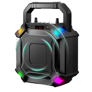 Yayusi Nhà Máy Giá T2 phong cách retro di động ngoài trời <span class=keywords><strong>Bluetooth</strong></span> <span class=keywords><strong>Speaker</strong></span> cắm trong dây micro LED màn hình đầy màu sắc ánh sáng không dây - Product Image 1