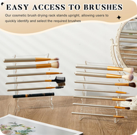 Support de rangement pour pinceaux de maquillage en acrylique transparent personnalisé, présentoir à pinceaux en acrylique