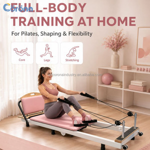 Reformer de <span class=keywords><strong>Pilates</strong></span> pliable rose avec logo personnalisé pour studio de <span class=keywords><strong>Pilates</strong></span> - Product Image 2