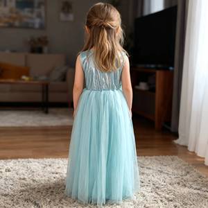 Nouvelle Robe Sirène Longue et Fluide en Tulle Doux, Personnalisable, Élégante, Modèle MS 2026, Costume de Princesse pour Filles - Product Image 3
