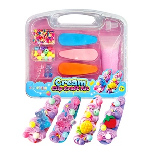 Kit <span class=keywords><strong>de</strong></span> Arte y Manualidades, Accesorios DIY, Kit <span class=keywords><strong>de</strong></span> Pegamento en <span class=keywords><strong>Crema</strong></span> para Hacer Accesorios para el Cabello, Suministros para Manualidades con Pinzas <span class=keywords><strong>de</strong></span> <span class=keywords><strong>Crema</strong></span> para Niñas - Product Image 1