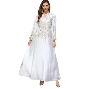 2024 Eid Ul-Fitr Euromuslim Women's Robes Middle East Dubai Muslim Robes Abaya Embroidered Dresses