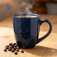 Mug à café en céramique mouchetée de 16 oz, gravé au laser, aux couleurs de l'équipe NCAA Penn State Nittany Lions, pour le café