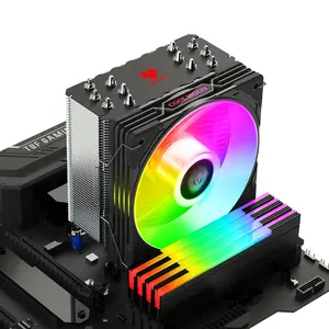 뜨거운 판매 공장 AS600 게임 컴퓨터 CPU 공기 냉각기 6 히트 파이프 PWM RGB CPU 냉각기 rgb 인텔 1700 AMD AM5 CPU 팬 냉각기