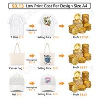 Imprimante DTF A3 avec tête d'impression XP600, machines de presse à chaud, imprimante DTF à encre blanche 30 cm, machine d'impression de t-shirts pour petites entreprises