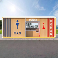 Toilettes portables en tôle galvanisée, écologiques, faciles à installer, durables pour les lieux publics et les attractions touristiques