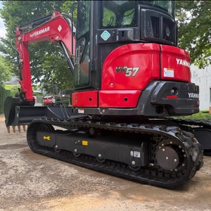 Mini-excavatrice sur chenilles hydraulique Yanmar ViO57 d'occasion certifiée CE, 5,5 tonnes, à rotation zéro, avec godet - Product Image 4