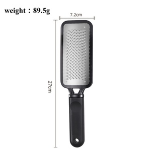 Lima de pie de doble cara con mango de plástico, removedor de callos ligero para piel muerta, herramienta de pedicura de grano grueso/fino esencial - Product Image 2