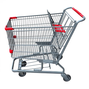Carrito de Compras de Supermercado Estilo Americano de 200L, Carrito de Compras de Abarrotes - Product Image 1