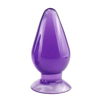 Super Grand Plug Anal Conique Transparent en Caoutchouc Souple XXL Extra-Épais Solide en Gelée Jouet Sexuel pour Femme