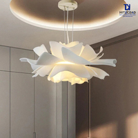 Nordique hôtel Restaurant maison nordique décoration haute qualité fer acrylique lustre chambre moderne fleur suspension lampe