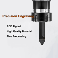 Brocas de grabado PCD de calidad superior para granito y mármol, fresa de extremo con diámetro de vástago de 6 mm y 8 mm, empaque en caja