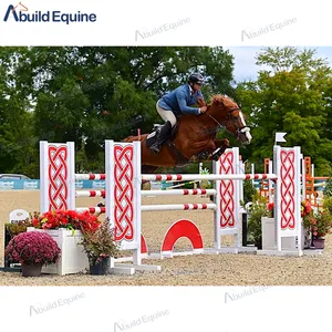 Draagbare Paardenspringhindernis Aluminium Staat Paardensport Training Paardenshow Springvleugel