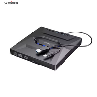 USB3.0 Type C DVD CD External DVD Drive Plug and Play CD Burner Tray Type Read-write Recorder for PCs