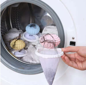 Filtro de golpe para <span class=keywords><strong>lavadora</strong></span>, flotador de red, filtro de bolsa de red, removedor de pelo, ropa limpia, dos bolas protectoras de lavado A - Product Image 3